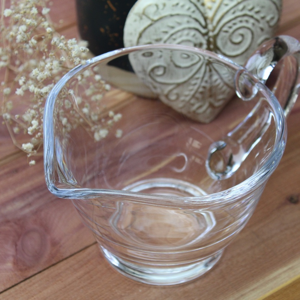 BADASH  crystal hand made gravy boat